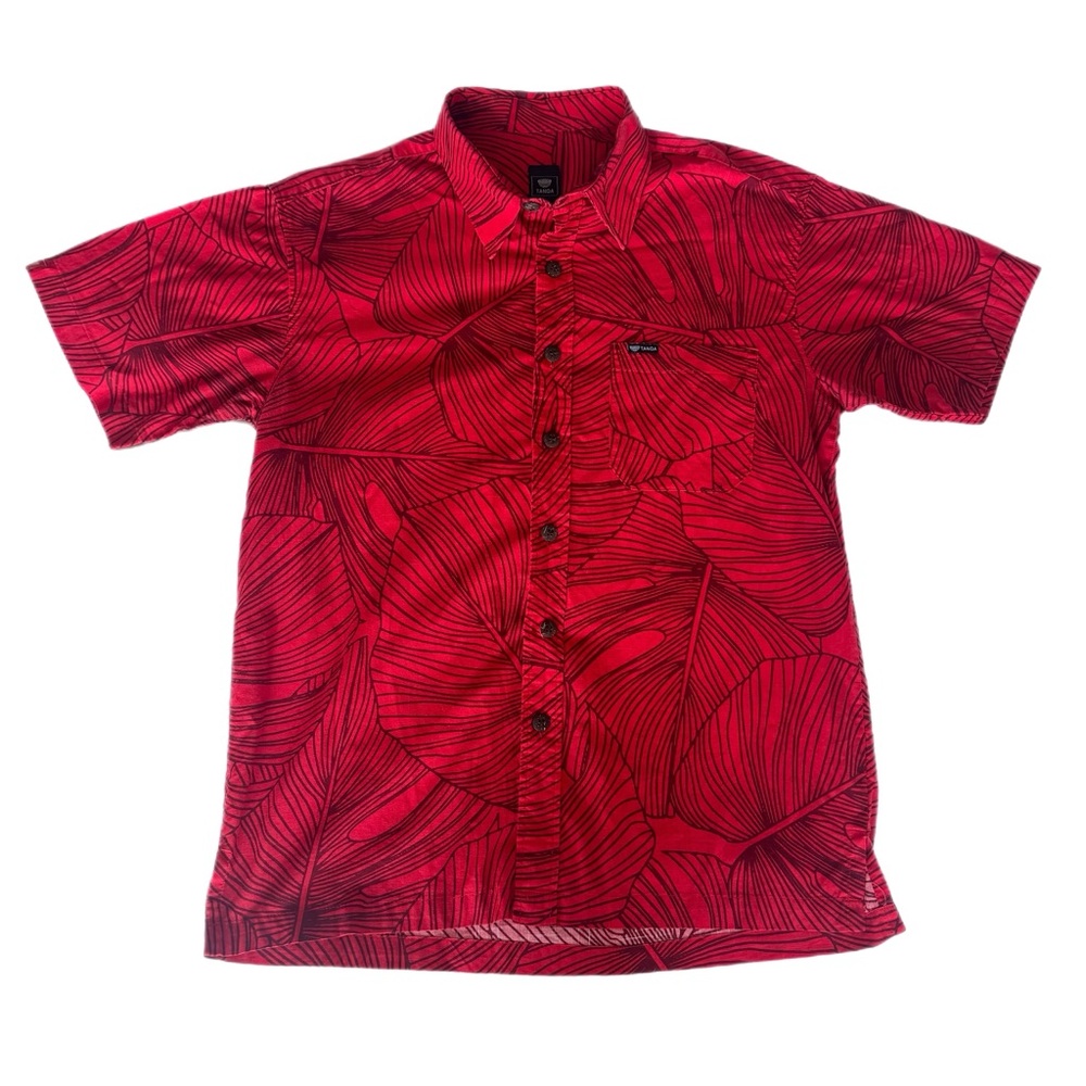 Tanoa Men’s Button Down Shirt Red